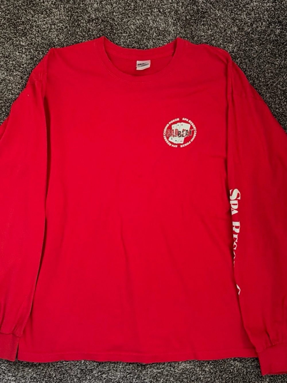 Vintage red Long-Sleeve Graphic Crewneck Shirt -